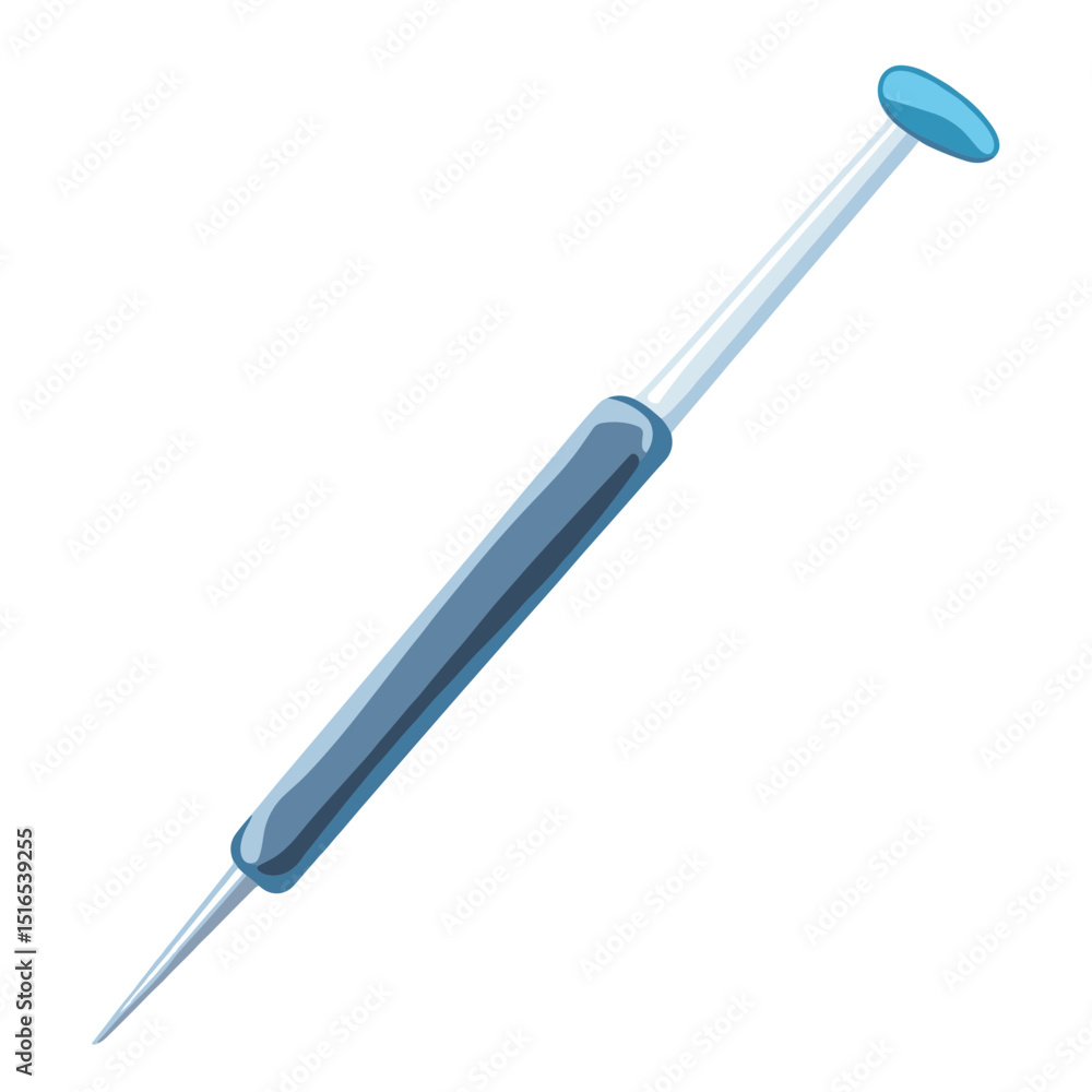 Naklejka premium Blue Medical Syringe Isolated on White Background for Healthcare Purpose Immunization Vaccination