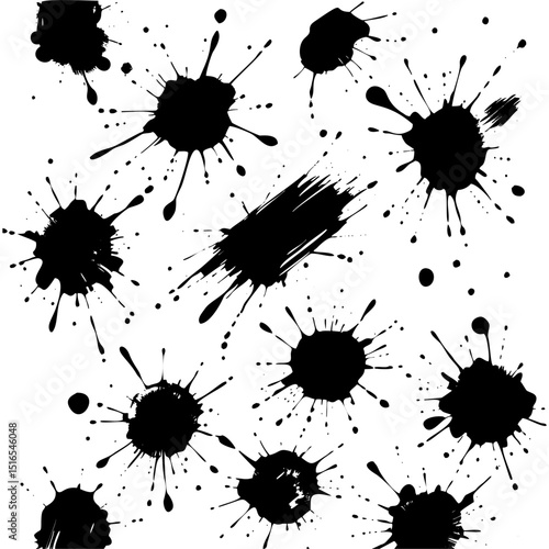 Artistic black and white fluid organic patterns , forming a visual composition full of dynamics and strong contrast
