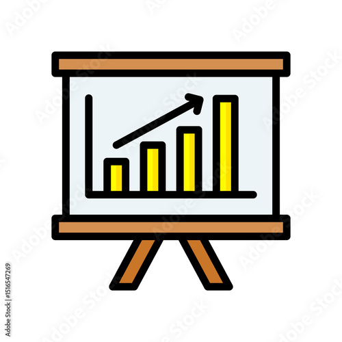 Progress Chart lineal color icon