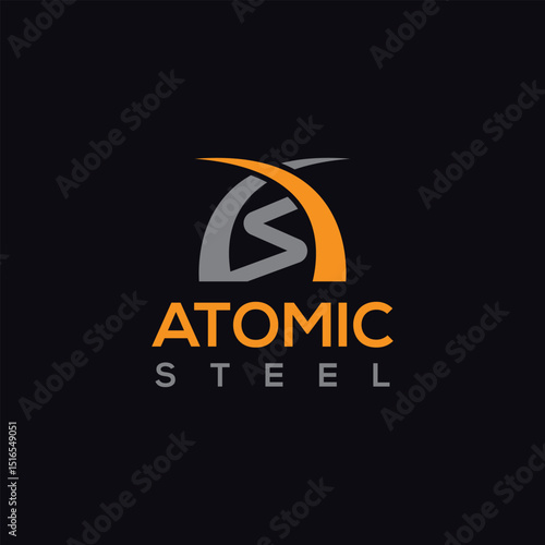 Atomic Steel Logo Design Modern, Minimalist, and Powerful Branding