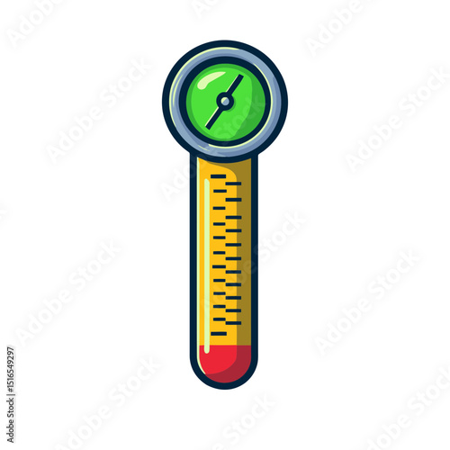 Moderate thermometer icon featuring a simple cartoon design with clear markings for temperature readings