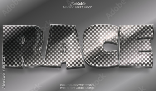 Race Car Speed Drift Turbo Silver Vector Text Effect Editable Alphabet