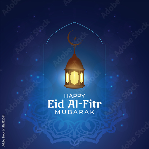 Eid al Fitr and Eid al Adha Islamic celebration social media design.