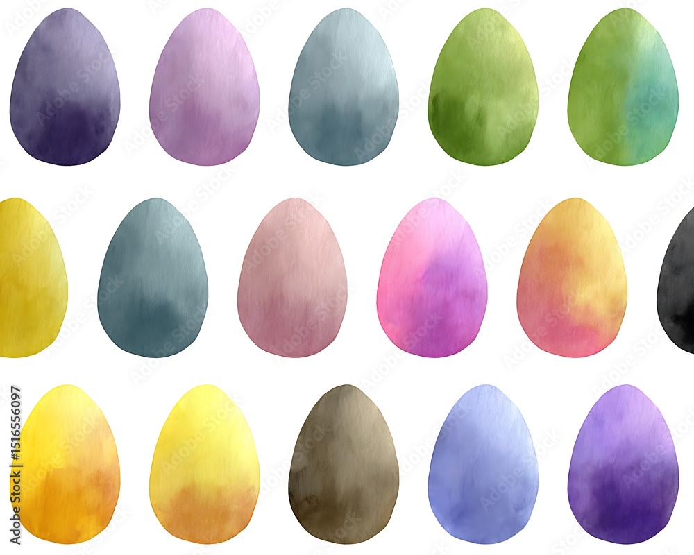 Colorful Painted Easter Eggs Colorful Painted Easter Eggs