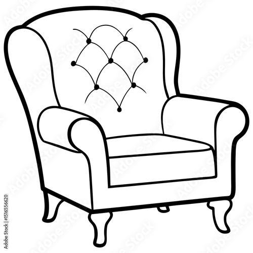 Armchair art vector