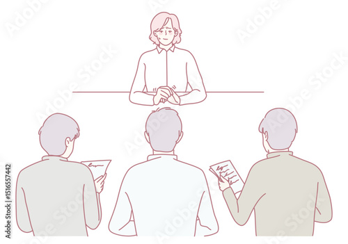 A professional environment clearly showcasing a business meeting with highly focused and engaged participants