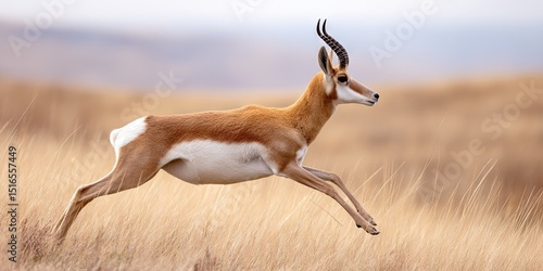 dynamic angle wildlife action photo of dynamic pose antelope 