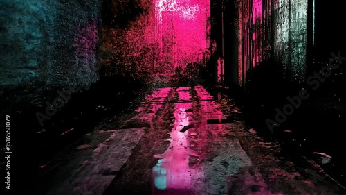 Abstract urban alleyway