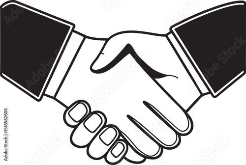 Handshake Icon – Business and Finance Vector Illustration