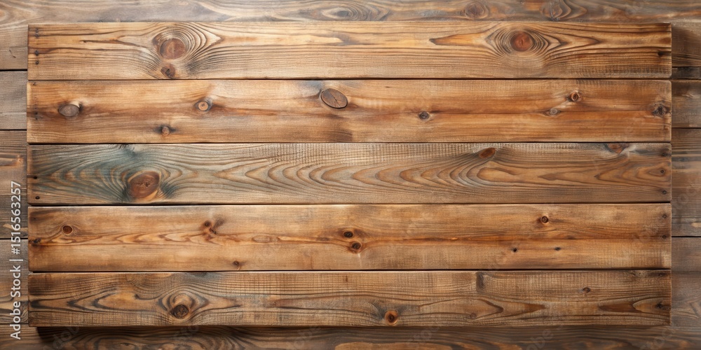 Naklejka premium Rustic Brown Wooden Planks Displaying Natural Grain Patterns and Texture for Design Projects