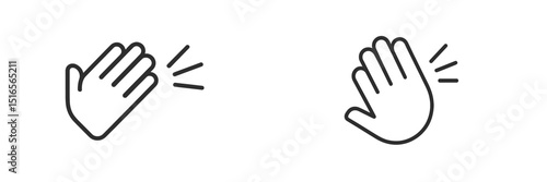 Hand gestures of waving in a friendly manner by two different hands on a plain background