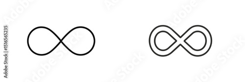 Infinity symbols representing concepts of eternity and limitless possibilities in a minimalist design