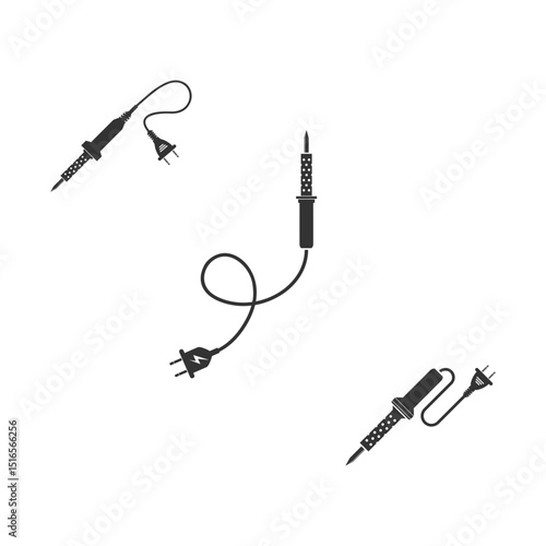 soldering iron vector collection
