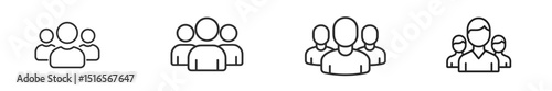 Groups of people in various arrangements representing social interaction in a minimalist design setting