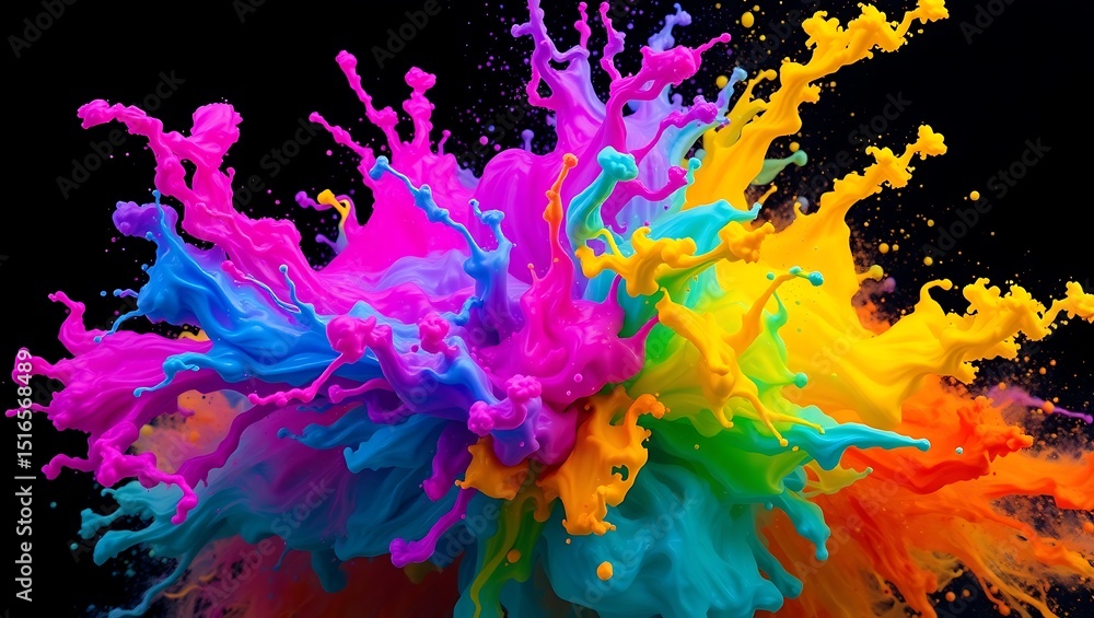 Vibrant Color Explosion Abstract Paint Splash Photography Vibrant Color Explosion Abstract Paint Splash Photography
