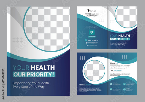 Creative, Modern and Simple Medical Brochure design Template.