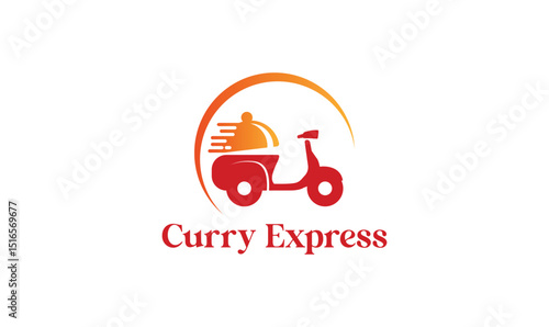 Food delivery catering fast food logo icon