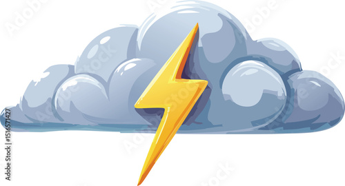 Storm Cloud with Lightning Bolt – Powerful Natural Weather Phenomenon