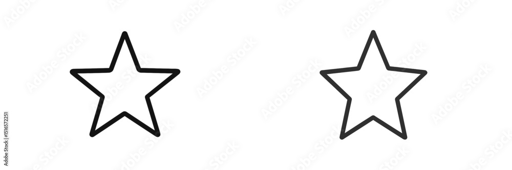 Two simple star outlines displayed side by side on a plain background illustrating minimalistic design elements Two simple star outlines displayed side by side on a plain background illustrating minimalistic design elements