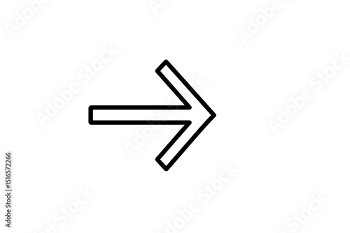 Arrow symbol indicating direction to the right in a simple and clean design