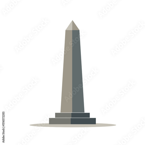 Vector Illustration of the Washington Monument, a Famous Landmark in Washington D.C., USA