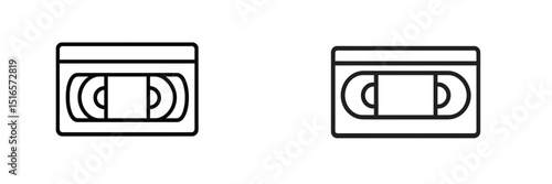 Retro video cassette tapes in minimalist design showcasing nostalgia for 1980s and 1990s home entertainment formats