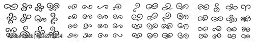 Decorative swirl designs in black and white, showcasing variety and creativity in intricate patterns