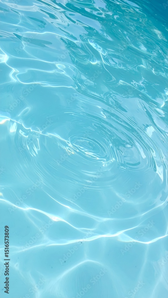 Fototapeta premium Light blue water with ripples and waves background