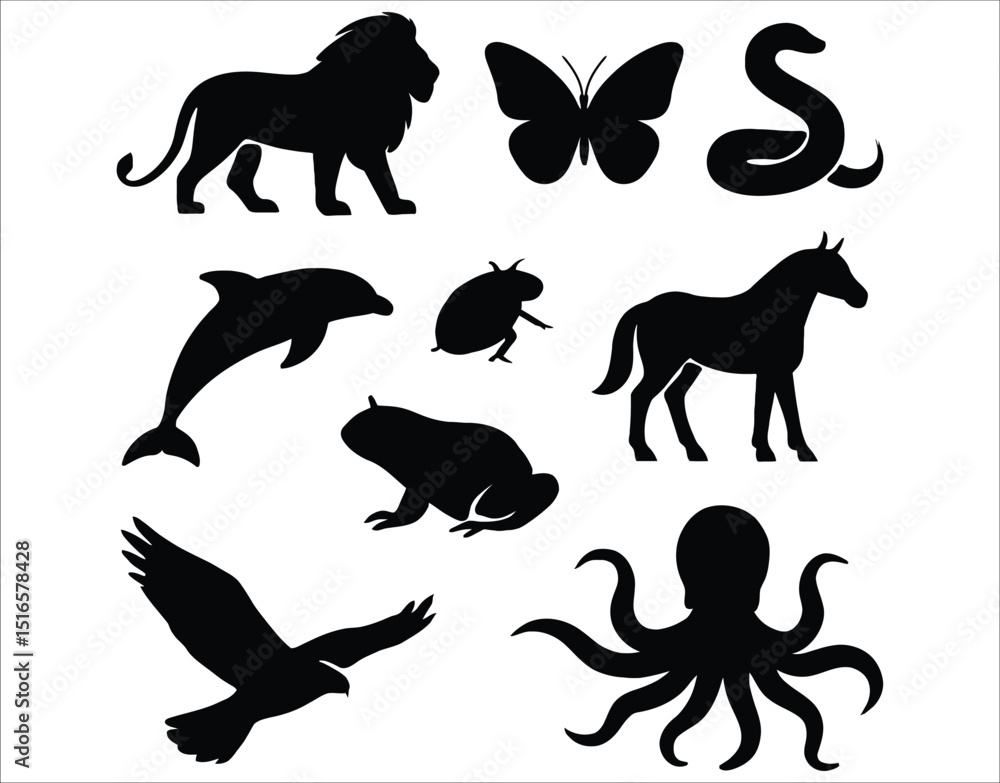 Obraz premium Animal Vector Silhouettes