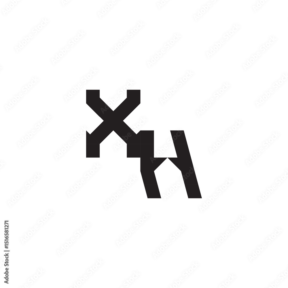 Obraz premium XH Alphabet design modern futuristic Initial monogram sport logo alphabet esport gaming