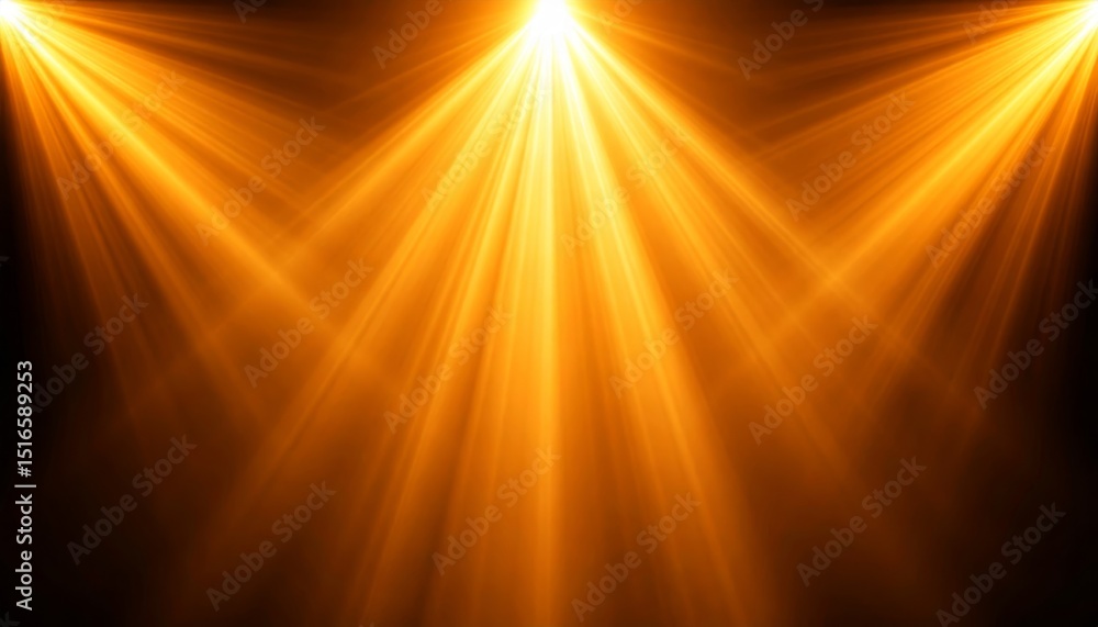 Obraz premium Yellow and orange spotlight on stage or God light background