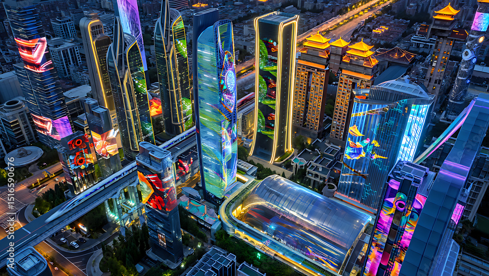 Obraz premium advanced city view