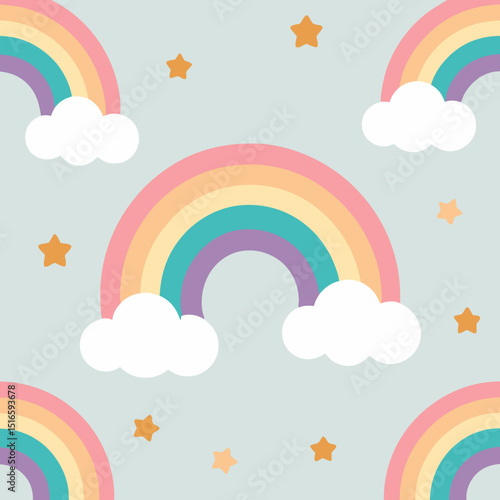 seamless rainbow pattern   whimsical rainbow 