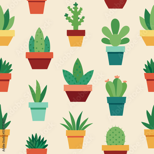 seamless succulent pattern   echeveria  aloe  
