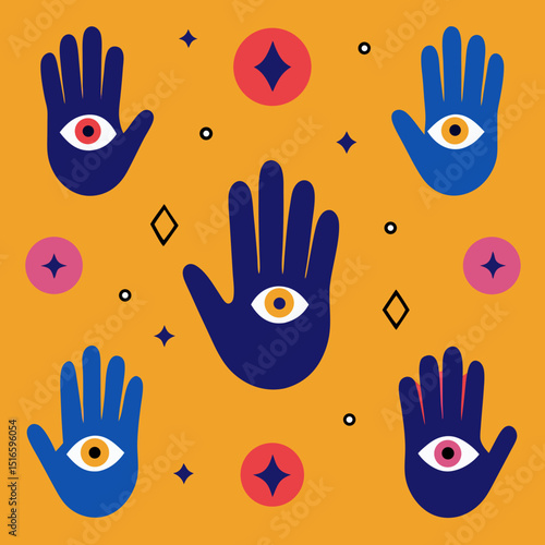seamless third eye and palmistry pattern   hands w.svg