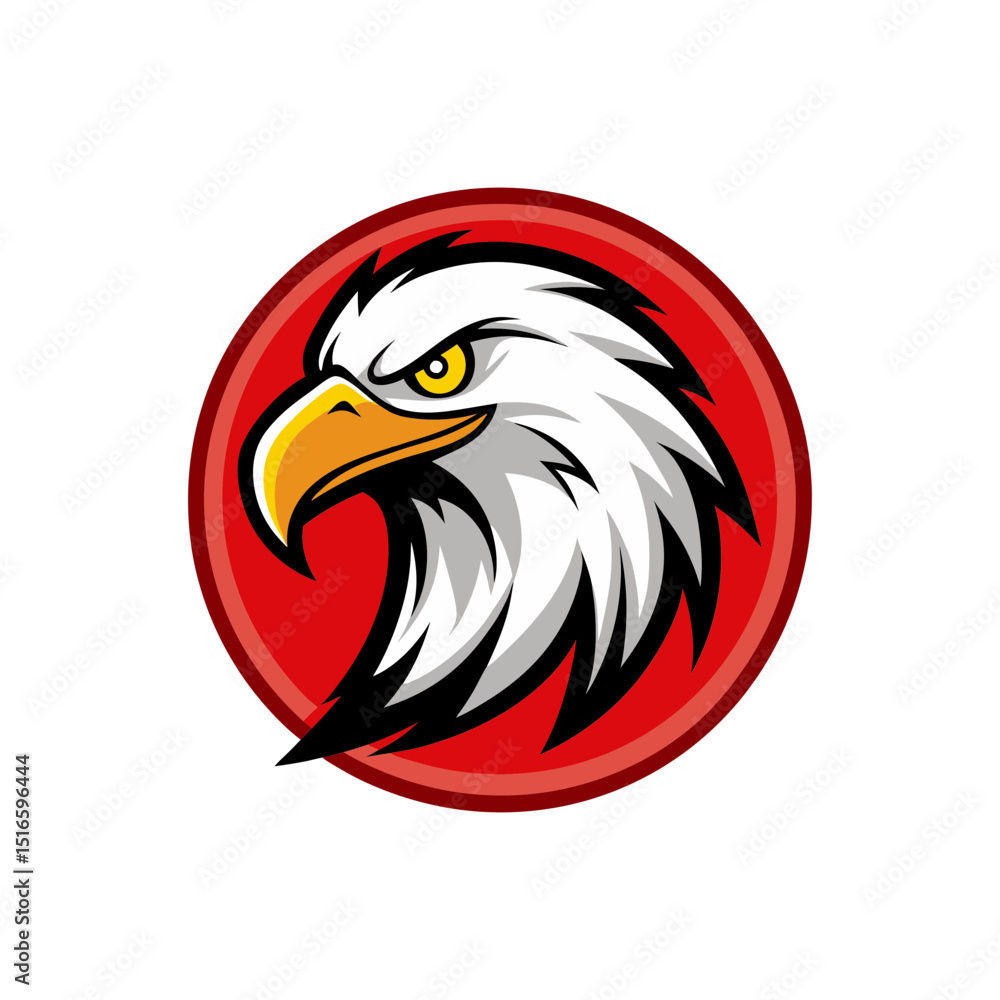 Fototapeta premium eagle head circle stock mascot logo illustrations