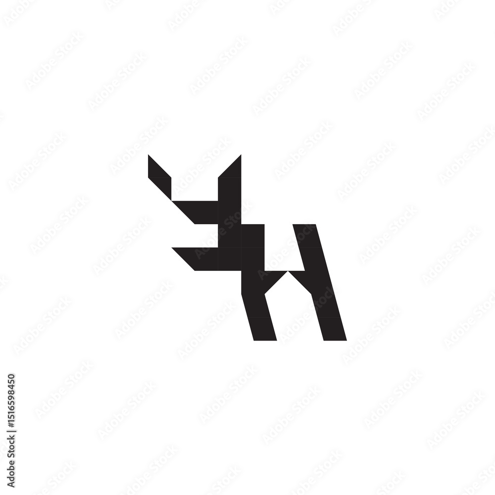 Obraz premium YH Alphabet design modern futuristic Initial monogram sport logo alphabet esport gaming