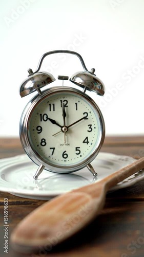 Vintage alarm clock meal time kitchen timer