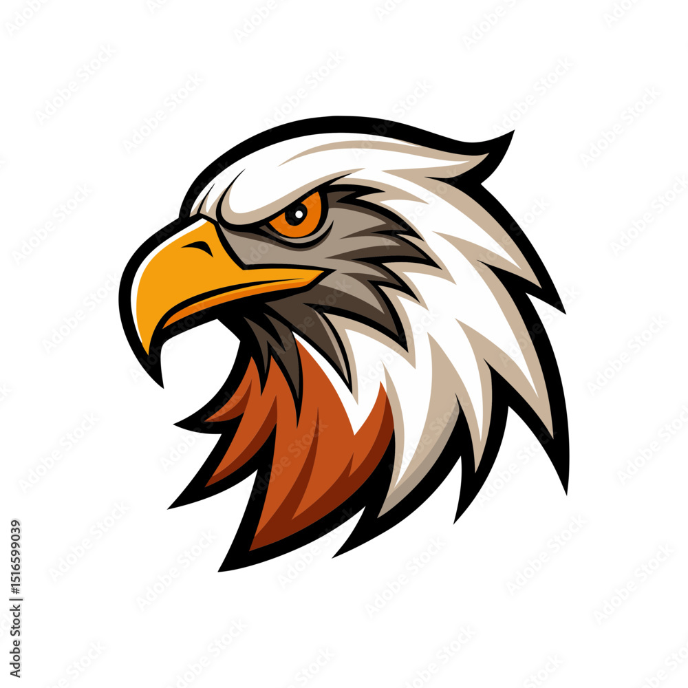 Obraz premium eagle head logo icon silhouette vector