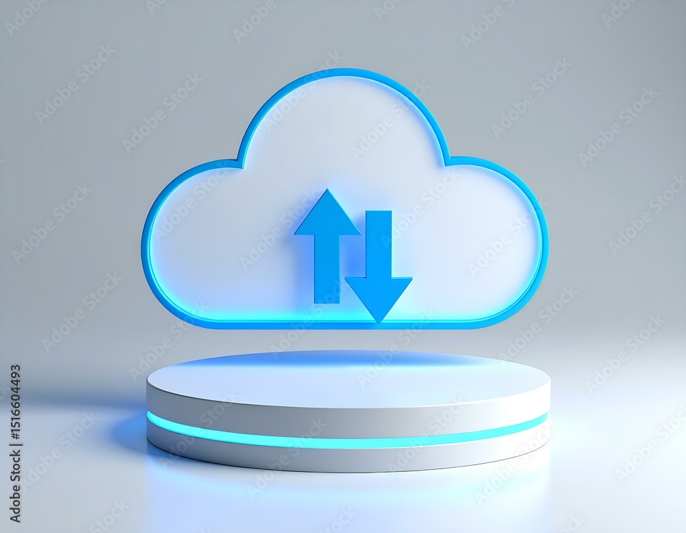Cloud Computing Data Transfer Upload Download Arrows Icon Cloud Computing Data Transfer Upload Download Arrows Icon