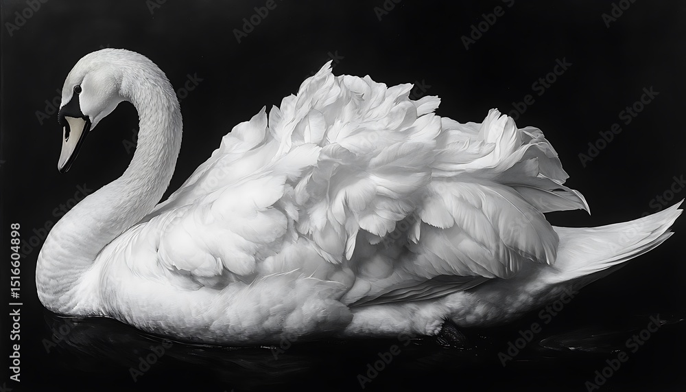 Obraz premium Elegant Swan in Profile