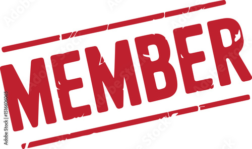 Member stamp text vector