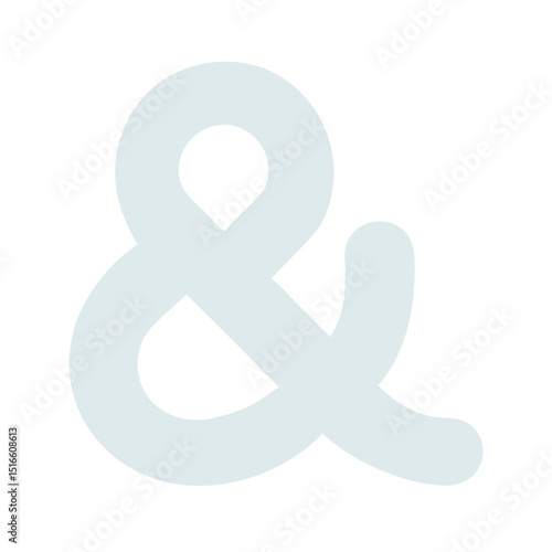 Ampersand symbol icon in soft pastel design