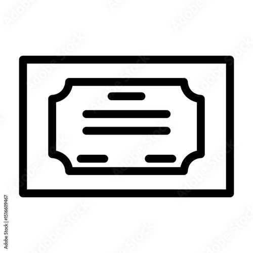 certificate line icon