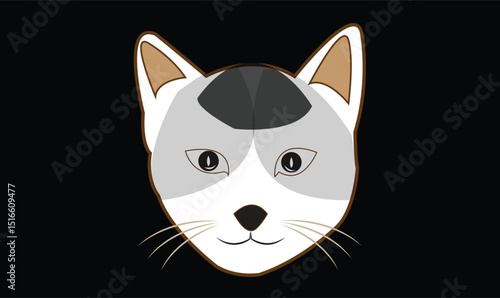 Cat cute emoji icon vector image.