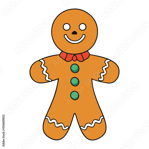 A sweet, spiced cookie shaped like a little person, often decorated with icing and candies—classic holiday treat with a warm, festive flavor.
