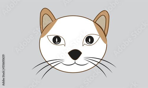 Cat cute emoji icon vector image.