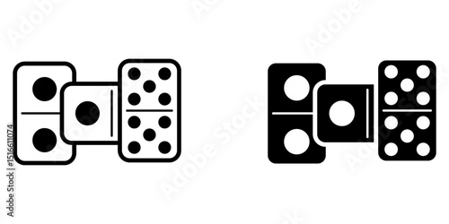  dominoes icon white on background