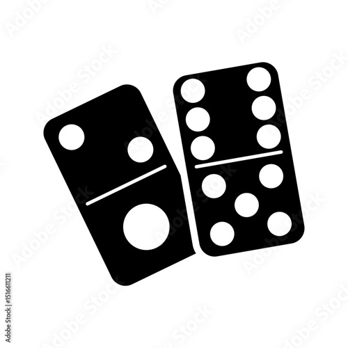  dominoes icon white on background