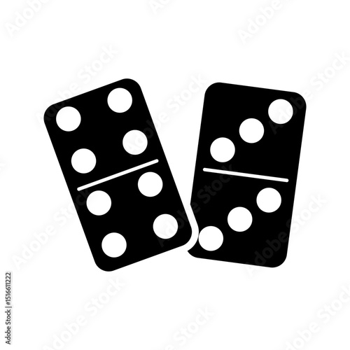  dominoes icon white on background